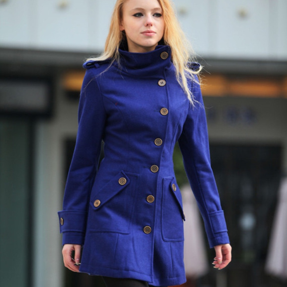 Incredible royal blue military coat!